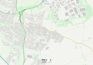 Northampton NN4 6 Print Map Sector