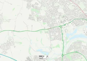 Northampton NN5 4 Print Postcode Sector Map