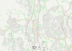 Caerphilly NP12 3 Print Map Sector