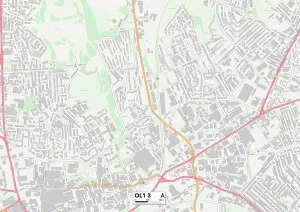 Oldham OL1 3 Print Map Sector Guide