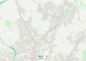 Oldham OL2 6 Print Map Sector