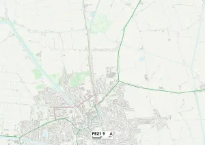 Boston PE21 9 Print Map Sector