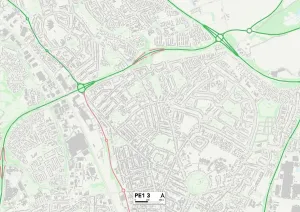 PE - Peterborough Prints: Peterborough PE1 3 Print Map Sector