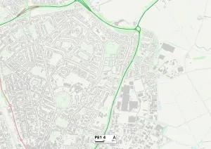 Peterborough PE1 4 Print Map Sector