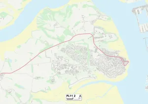 Cornwall PL11 2 Print Map Sector