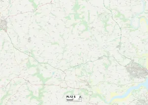 Cornwall PL12 5 Print Map Sector