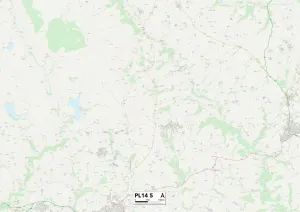 Cornwall PL14 5 Print Map Sector