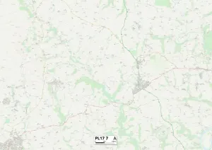 Cornwall PL17 7 Print Map Sector