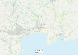 PL - Plymouth Prints: Cornwall PL24 2 Print Map Sector