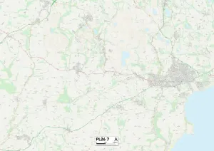 Cornwall PL26 7 Postcode Sector Print
