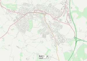 Cornwall PL31 1 Print Map Sector