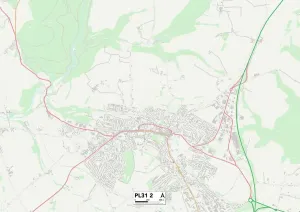 PL - Plymouth Prints: Cornwall PL31 2 Print Map Sector
