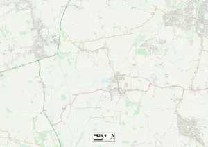 South Ribble PR26 9 Print Map Sector Postcode Area