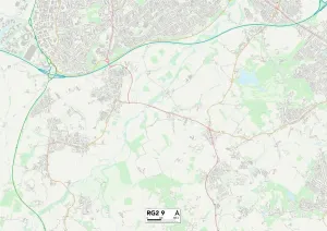 Berkshire RG2 9 Print Map Sector