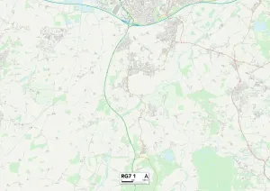 Berkshire RG7 1 Postcode Sector Print Map