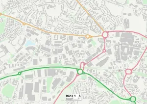 RG - Reading Prints: Bracknell Forest RG12 1 Print Map