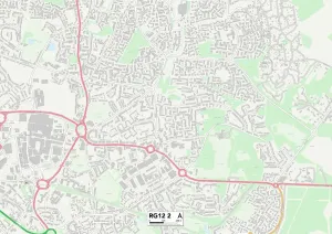 RG - Reading Prints: Bracknell Forest RG12 2 Print Map Sector