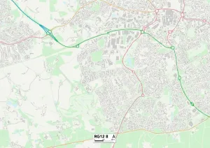 Bracknell Forest RG12 8 Print Map