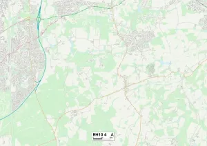 RH - Redhill Prints: RH10 4 Print Map of Crawley Area