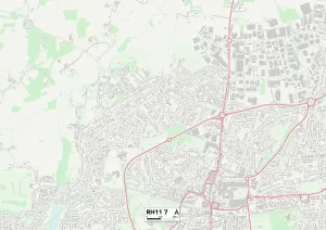 Crawley RH11 7 Postcode Sector Print