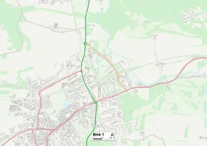 RH4 1 Postcode Sector Print Map