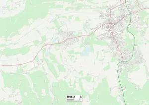 RH4 3 Postcode Sector Print Map