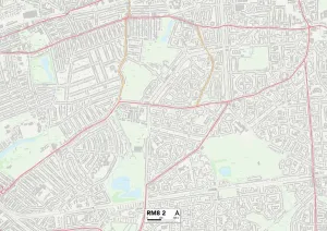 RM8 2 Postcode Sector Print Map of Barking and Dagenham