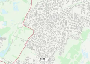 RM12 5 Print Map of Romford Area