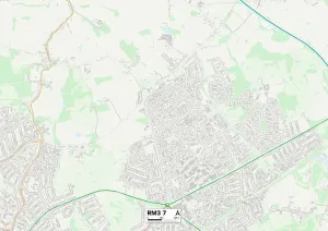 RM3 7 Print Map of Romford Area