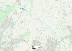 RM4 1 Print Map of Romford Area