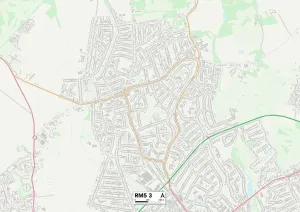 RM5 3 Print Map of Romford Area