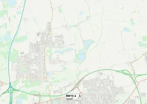 RM - Romford Prints: Thurrock RM15 6 Print Postcode Sector Map