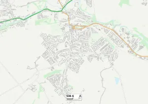 Barnsley S36 6 Postcode Sector Print Map
