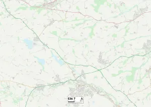 Barnsley S36 7 Postcode Sector Print Map