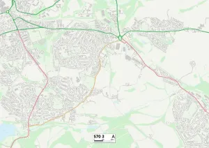 Barnsley S70 3 Postcode Sector Print Map