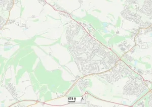 S - Sheffield Prints: Barnsley S73 8 Print Map Sector Map
