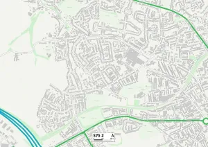 Barnsley S75 2 Postcode Sector Print Map