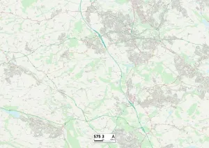 S - Sheffield Prints: Barnsley S75 3 Print Map Sector