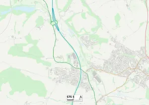 Barnsley S75 5 Postcode Sector Map Print