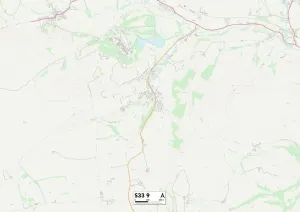 High Peak S33 9 Postcode Sector Print Map