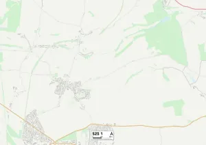 Rotherham S25 1 Postcode Sector Map Print