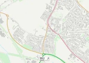 S - Sheffield Prints: Rotherham S26 4 Sector Map Print