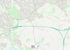 Rotherham S60 4 Postcode Sector Map Print