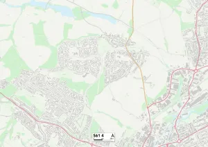S - Sheffield Prints: Rotherham S61 4 Print Map Postcode Sector