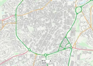 Sheffield S1 4 Print Map