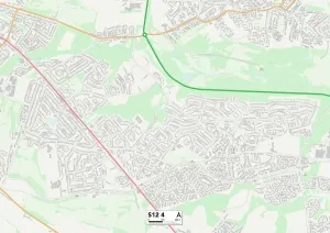 Sheffield S12 4 Postcode Sector Print Map