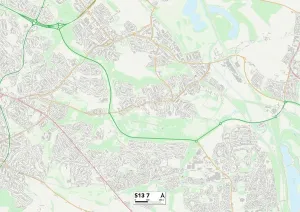 Sheffield S13 7 Print Map