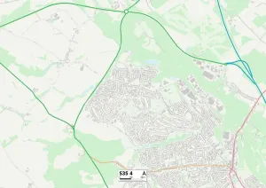 Sheffield S35 4 Postcode Sector Print Map