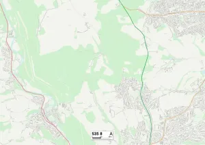 Sheffield S35 8 Postcode Sector Print Map