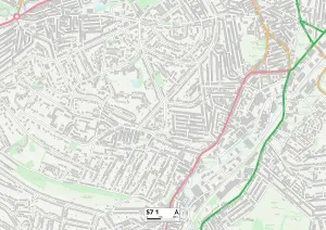 Sheffield S7 1 Print Map Sector Postcode